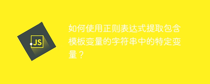如何使用正则表达式提取包含模板变量的字符串中的特定变量?