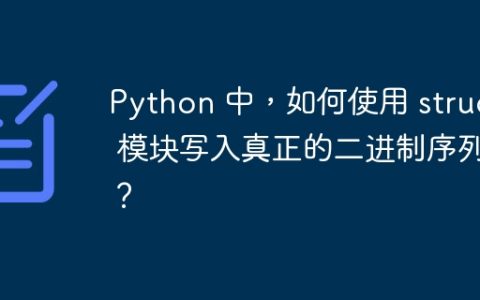 Python 中，如何使用 struct 模块写入真正的二进制序列？