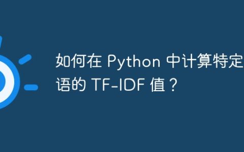如何在 Python 中计算特定短语的 TF-IDF 值？