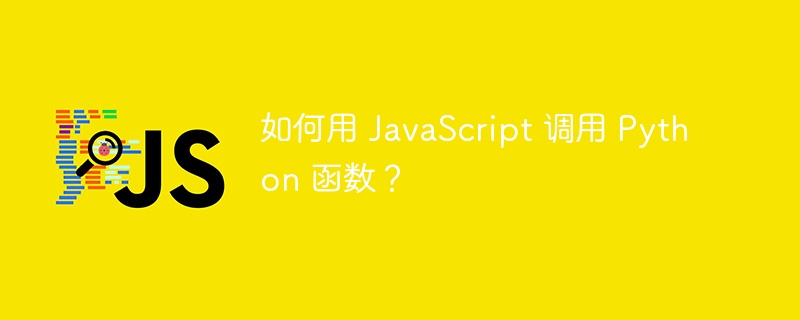 如何用 javascript 调用 python 函数?