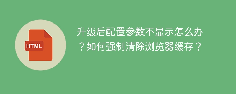 升级后配置参数不显示怎么办？如何强制清除浏览器缓存？ 