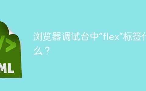 浏览器调试台中“flex”标签代表什么？