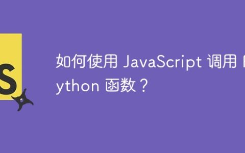 如何使用 JavaScript 调用 Python 函数？