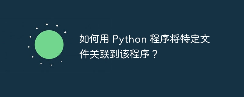如何用 python 程序将特定文件关联到该程序?