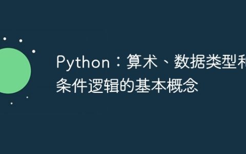 Python：算术、数据类型和条件逻辑的基本概念