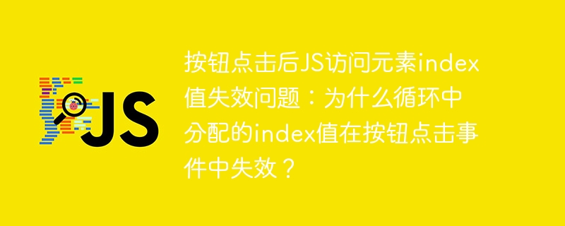 按钮点击后js访问元素index值失效问题:为什么循环中分配的index值在按钮点击事件中失效?