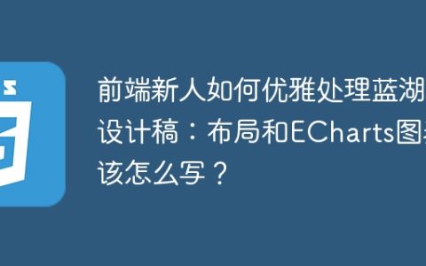 前端新人如何优雅处理蓝湖设计稿：布局和ECharts图表该怎么写？