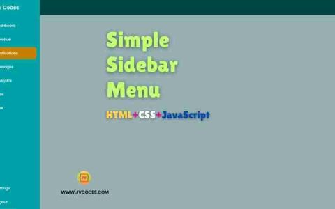 HTML、CSS 和 JavaScript 中的简单侧边栏菜单