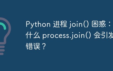 Python 进程 join() 困惑：为什么 process.join() 会引发错误？