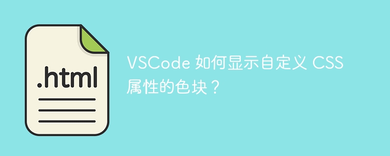 VSCode 如何显示自定义 CSS 属性的色块?