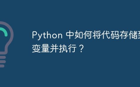 Python 中如何将代码存储到变量并执行？