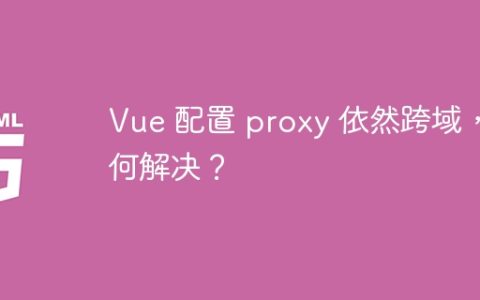 Vue 配置 proxy 依然跨域，如何解决？