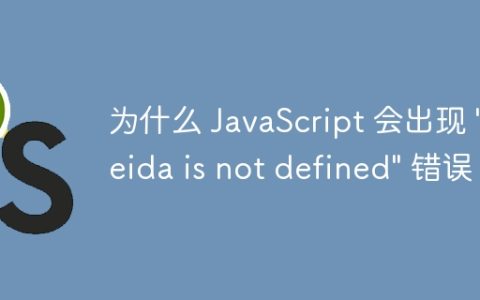 为什么 JavaScript 会出现 “leida is not defined” 错误？