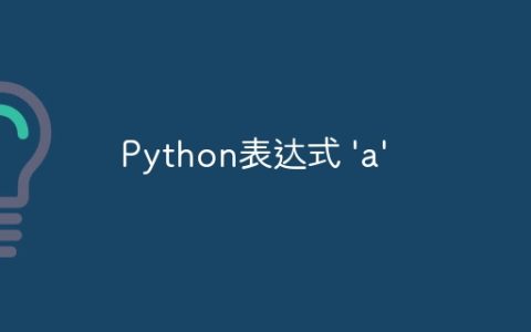 Python表达式 ‘a’