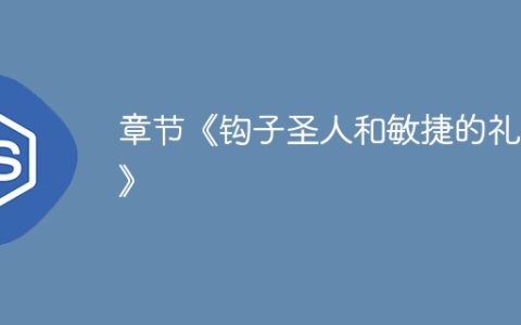 章节《钩子圣人和敏捷的礼物》