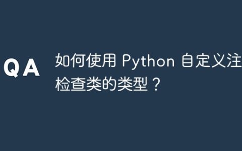 如何使用 Python 自定义注解检查类的类型？