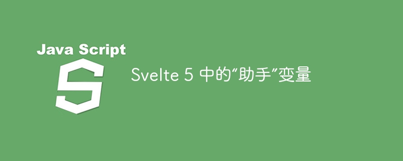 Svelte 5 中的“助手”变量