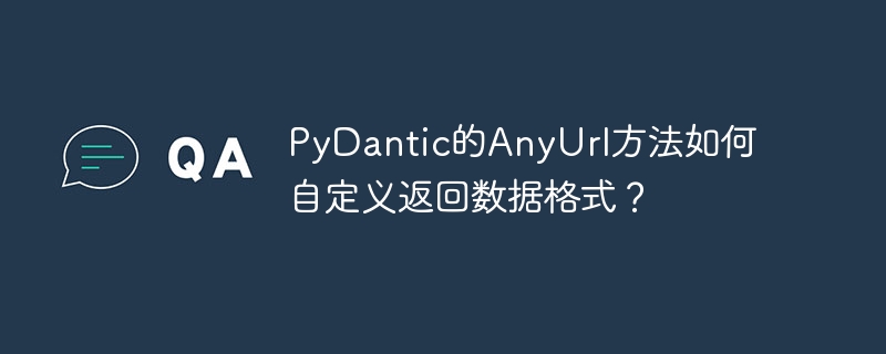pydantic的anyurl方法如何自定义返回数据格式?