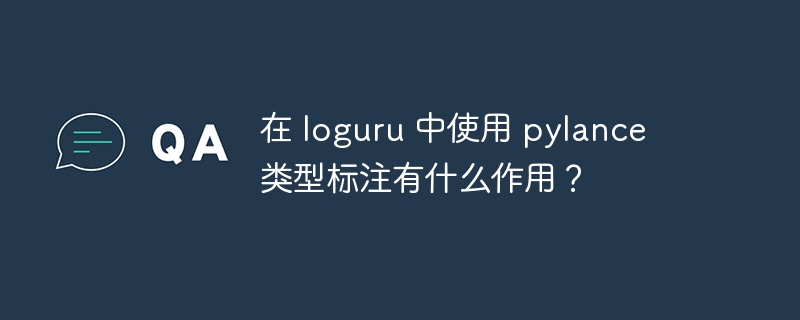 在 loguru 中使用 pylance 类型标注有什么作用?