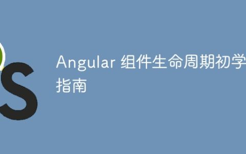 Angular 组件生命周期初学者指南