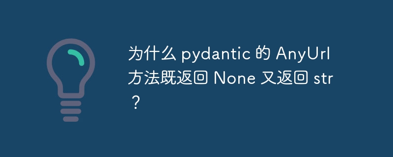 为什么 pydantic 的 anyurl 方法既返回 none 又返回 str?