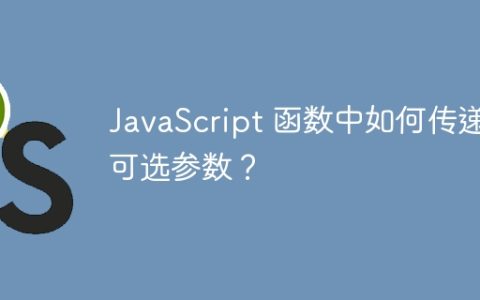 JavaScript 函数中如何传递可选参数？