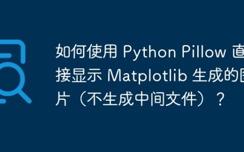 如何使用 Python Pillow 直接显示 Matplotlib 生成的图片（不生成中间文件）？