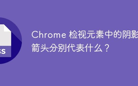Chrome 检视元素中的阴影和箭头分别代表什么？
