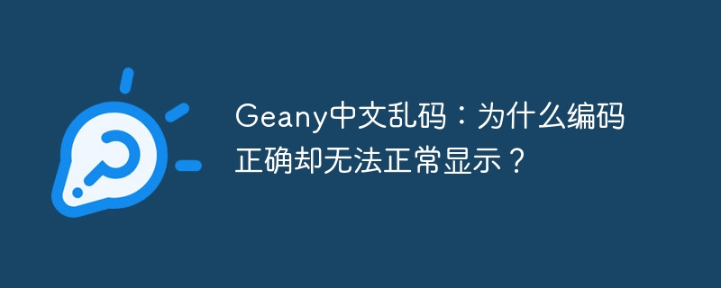 geany中文乱码:为什么编码正确却无法正常显示?