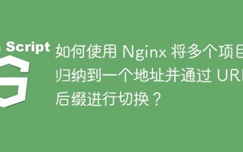 如何使用 Nginx 将多个项目归纳到一个地址并通过 URL 后缀进行切换？