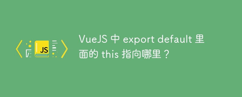 vuejs 中 export default 里面的 this 指向哪里?