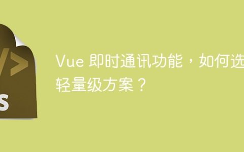Vue 即时通讯功能，如何选择轻量级方案？