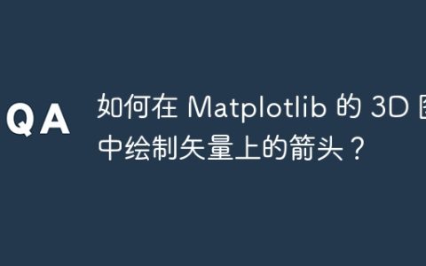 如何在 Matplotlib 的 3D 图中绘制矢量上的箭头？