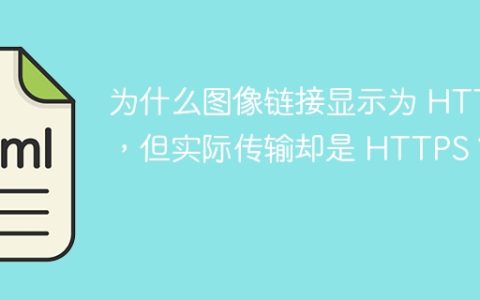 为什么图像链接显示为 HTTP，但实际传输却是 HTTPS？