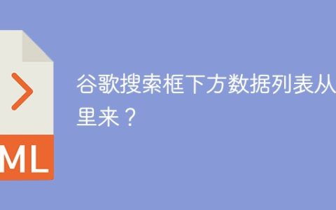 谷歌搜索框下方数据列表从哪里来？