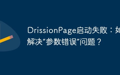 DrissionPage启动失败：如何解决“参数错误”问题？