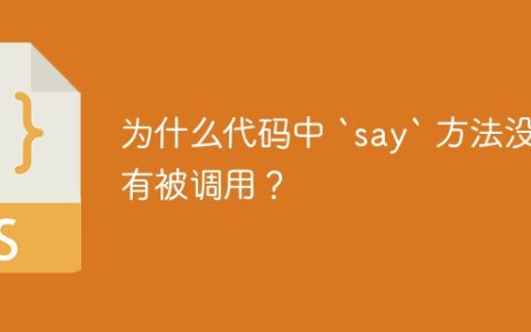 为什么代码中 `say` 方法没有被调用？