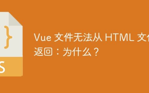 Vue 文件无法从 HTML 文件返回：为什么？