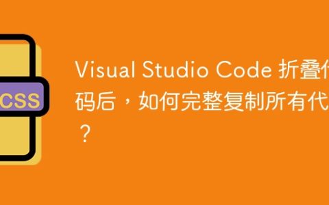 Visual Studio Code 折叠代码后，如何完整复制所有代码？