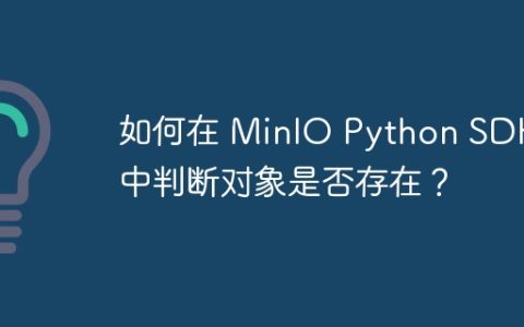 如何在 MinIO Python SDK 中判断对象是否存在？