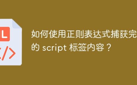 如何使用正则表达式捕获完整的 script 标签内容？