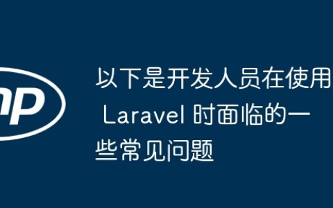 以下是开发人员在使用 Laravel 时面临的一些常见问题