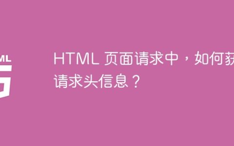 HTML 页面请求中，如何获取请求头信息？