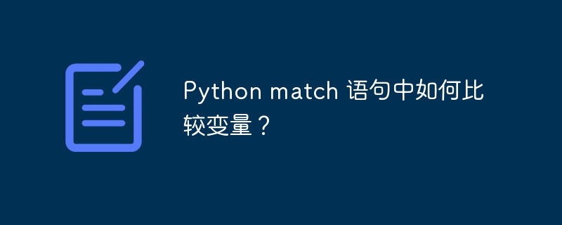 python match 语句中如何比较变量?