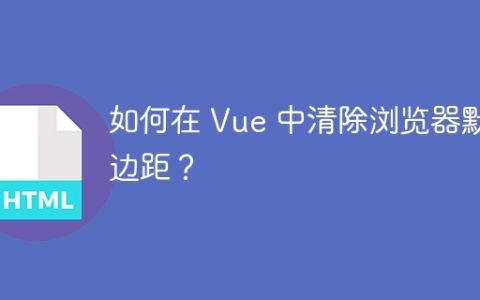 如何在 Vue 中清除浏览器默认边距？