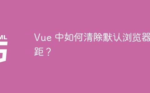 Vue 中如何清除默认浏览器边距？