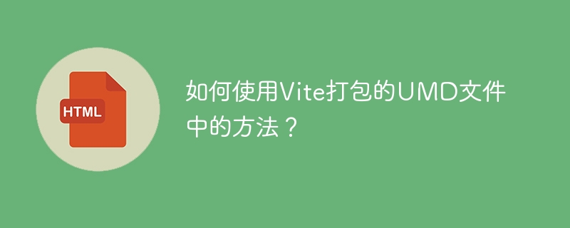 如何使用Vite打包的UMD文件中的方法?