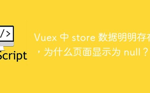 Vuex 中 store 数据明明存在，为什么页面显示为 null？