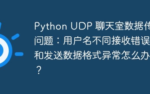 Python UDP 聊天室数据传输问题：用户名不同接收错误和发送数据格式异常怎么办？