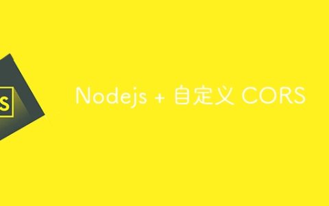 Nodejs + 自定义 CORS